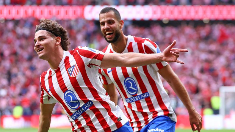 Goleada del Atlético al Real Madrid con dos tantos de Julián Álvarez