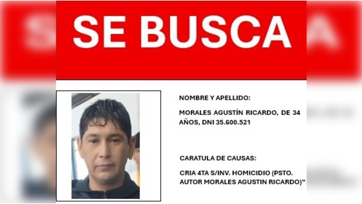 Agustín Morales es buscado por el crimen de Agustín Troncoso ocurrido en Costa Norte de Cipolletti.&nbsp;