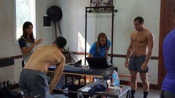 Facundo Nogueira en el primer día de la concentración con Argentina XV.