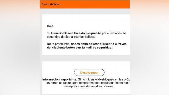 Alertan sobre nuevas estafas en bancos a través de falsos mails