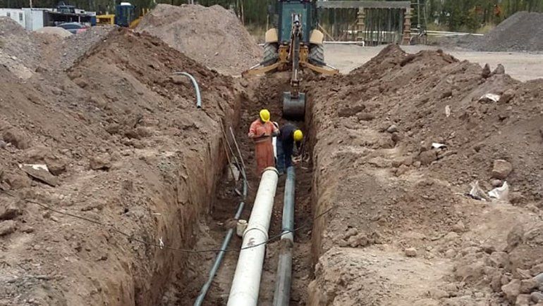 Falta poco para finalizar la obra en la planta cloacal