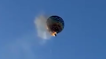 El globo aerostático se incendió en pleno vuelo en Brasil