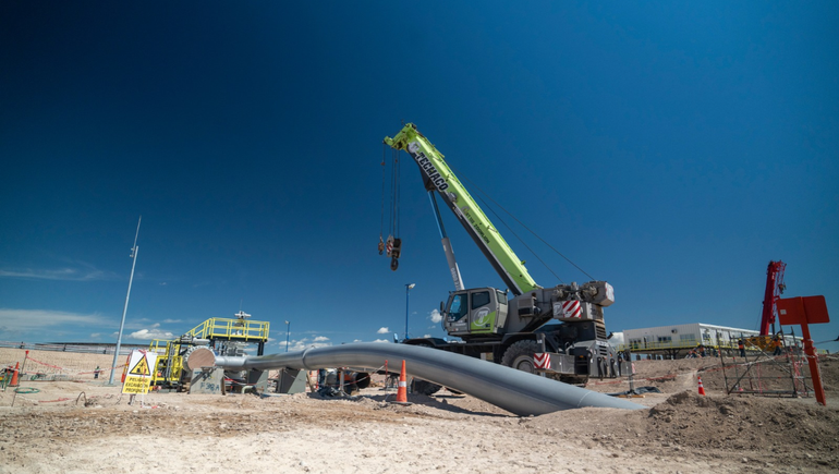 Desde la cabecera en Allen, el oleoducto recorre 437 kilómetros hasta la terminal Punta Colorada. Desde la cabecera en Allen, el oleoducto recorre 437 kilómetros hasta la terminal Punta Colorada.