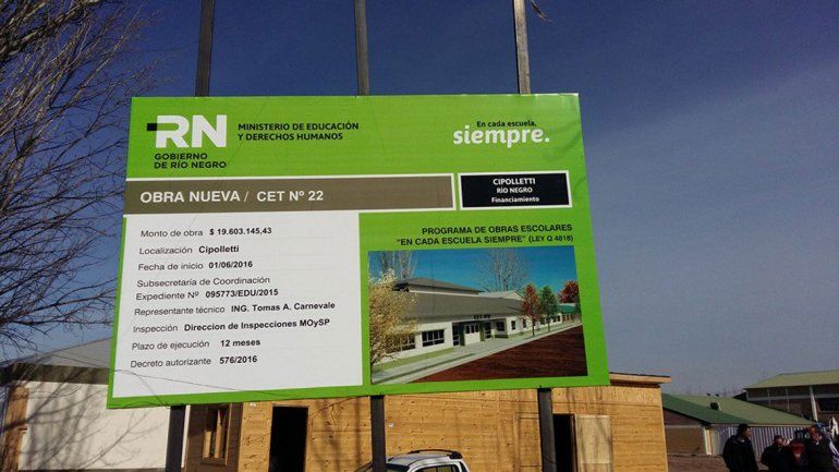 La obra de ampliación del CET 22 tiene un avance de sólo el 3% por ahora.