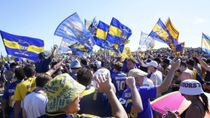 El banderazo de los hinchas de Boca