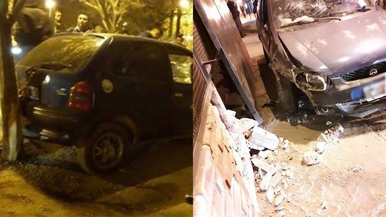 Chocó contra un paredón, mató a un perro y el dueño de la vivienda se salvó de milagro