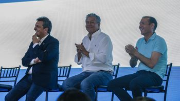 rolando figueroa, omar gutierrez y mariano gaido, en apoyo a sergio massa