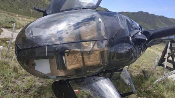 Helicóptero cayó y un pasajero grabó el momento