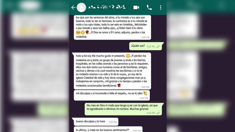 Una adolescente denunció por las redes que un desconocido la acosó a través de WhatsApp