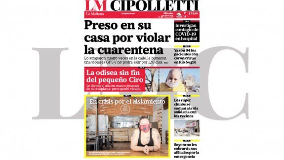 la edicion impresa de lm cipolletti de hoy