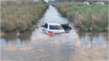 El accidente ocurrió en la zona del barrio Perón, en Cinco Saltos. Foto: Seny Radio.