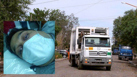 Lo aplastó el camión recolector de basura y se salvó de milagro