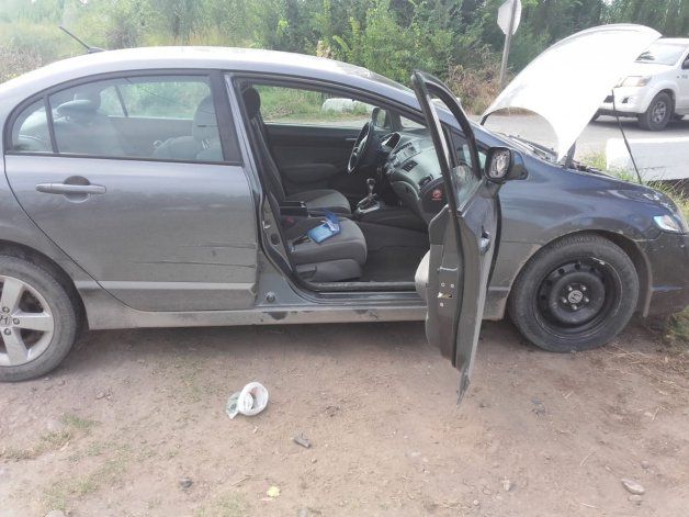 El auto con el que pretendieron escapar 