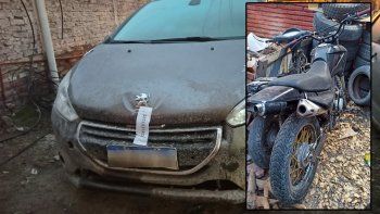 encuentran moto robada en cipolletti y un auto de neuquen