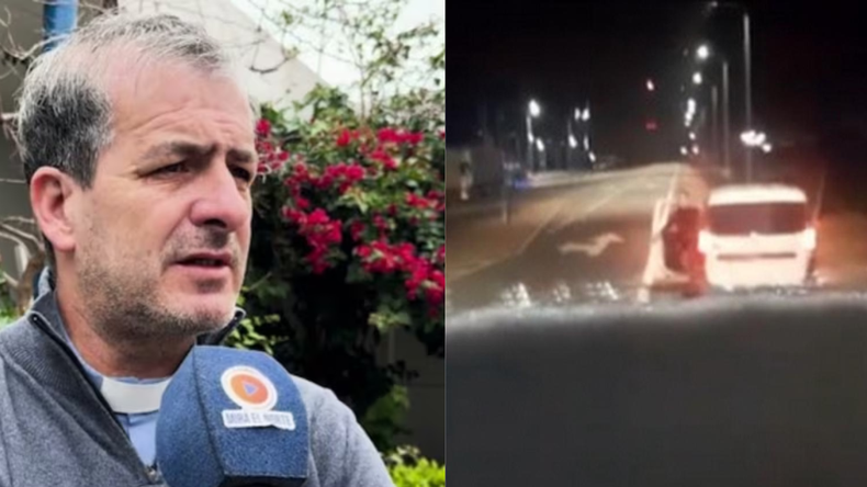 Escándalo: un cura quedó escrachado en un polémico video con un camionero