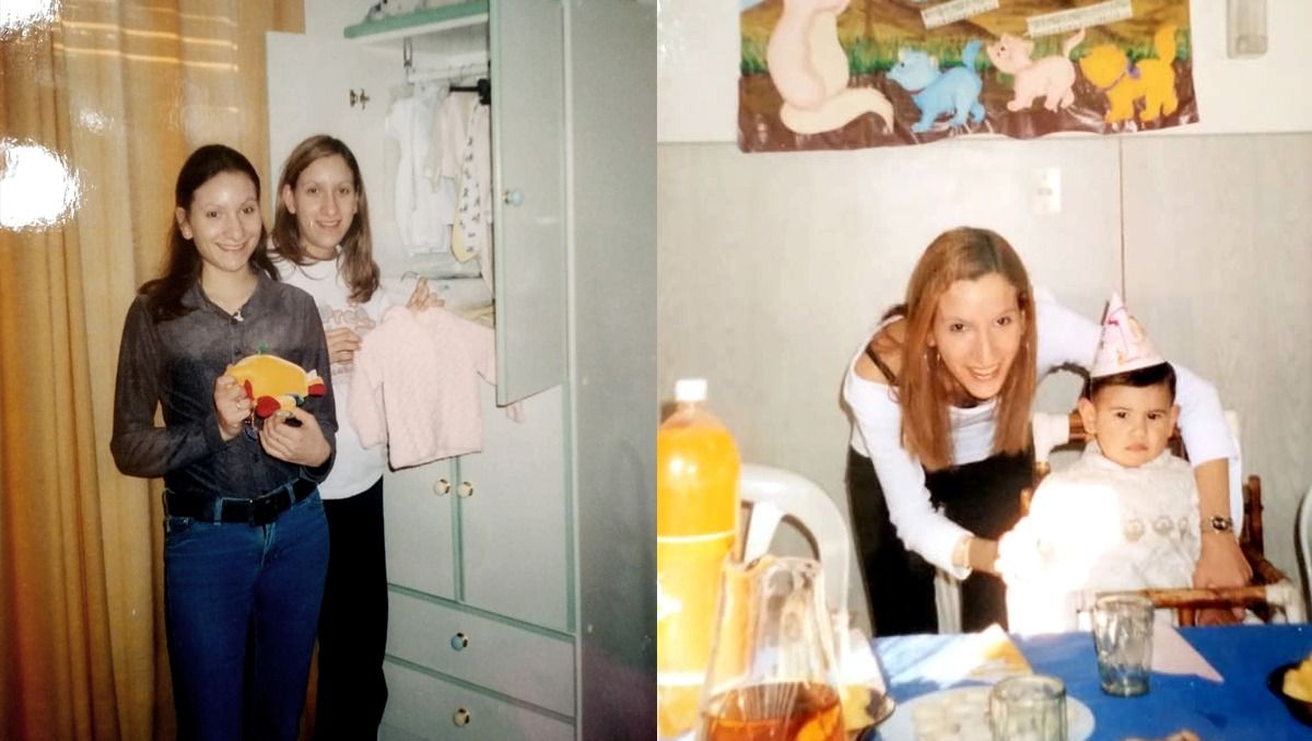 Con un bonete rosa y un vestido blanco, Agus celebró su primer cumple.
