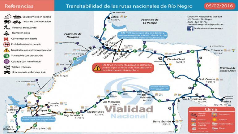 Precaución por congestionamientos en rutas debido a la Fiesta Nacional de la Manzana&nbsp;