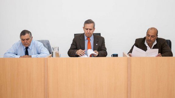 Los jueces Pablo Repetto, Guillermo Baquero Lazcano y César Gutiérrez Elcarás tuvieron la responsabilidad de dictar la sentencia condenatoria.