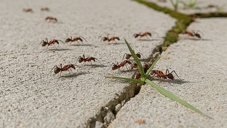 Con una simple barrera de talco, las hormigas pierden sus rastros químicos y abandonan las zonas donde se las veía avanzar.