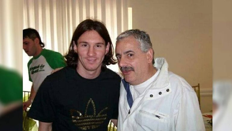 Casaccio junto a Lionel Messi en una de las entrevistas que le realizó. Casaccio junto a Lionel Messi en una de las entrevistas que le realizó.