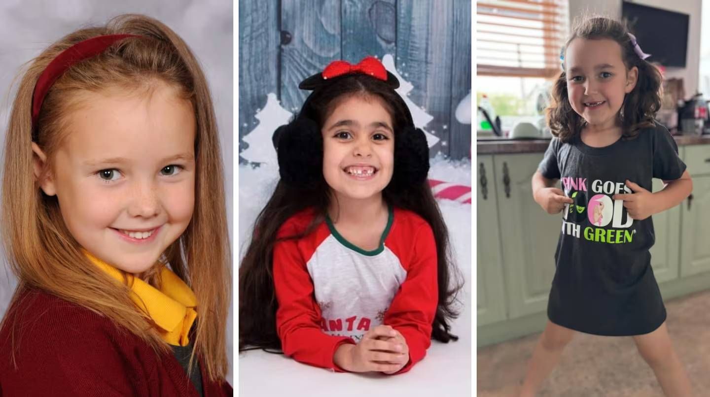 Bebe King, de 6 años, Elsie Dot Stancombe 7 y Alice Aguiar 9, las tres nenas asesinandas en Inglaterra. Foto: Google.