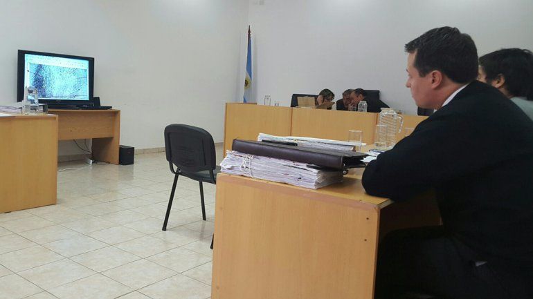 En la audiencia de hoy se reprodujo el video del perito que analizó la huella