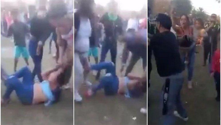 Madres se agarraron a trompadas en pleno festejo del Día de la Niñez