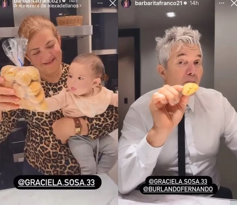 Graciela Sosa cocinó chipa para obsequiárselo a Barby