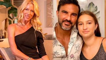 Nicole Neumann, Fabián Cubero y su hija Indiana.