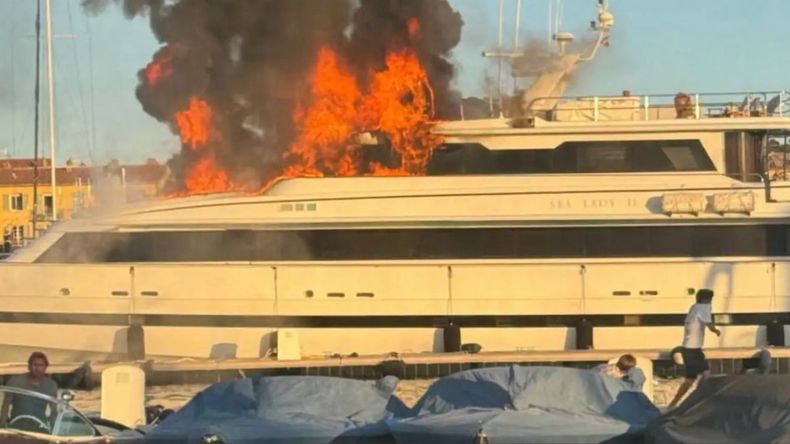 Se incendió un lujoso yate de José Luis Manzano, ex ministro de Menem: cuál es la sospecha