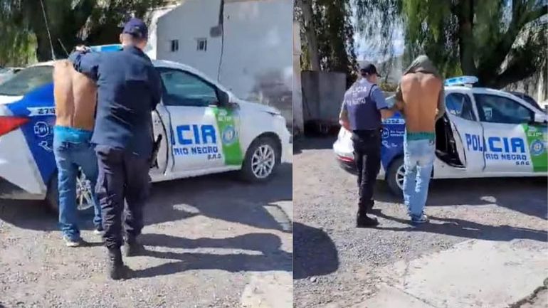 El momento en que ambos acusados son trasladados desde la Comisaría 10ma hacia Viedma. 
