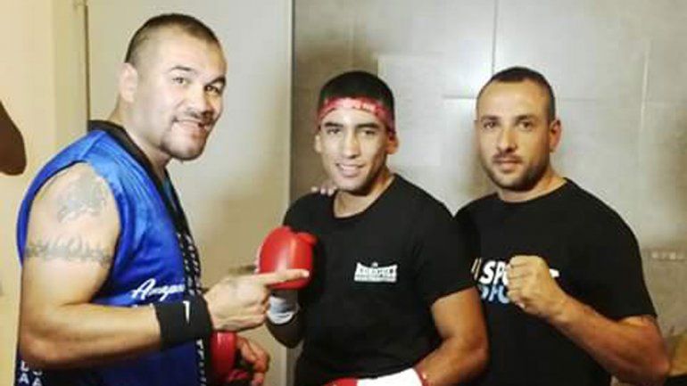 Matamala junto a su entrenador