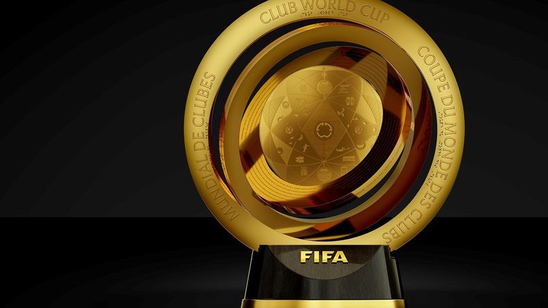 El trofeo del Mundial de Clubes.