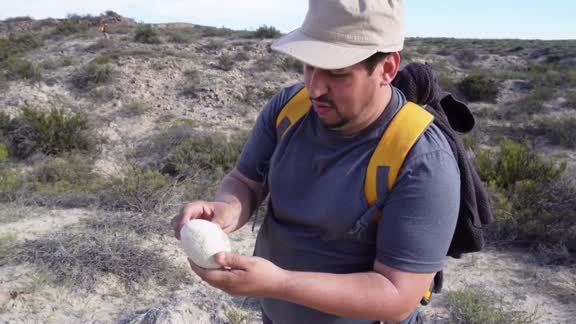 Las cámaras captaron el momento exacto en que&nbsp; descubrieron huevo de dinosaurio.