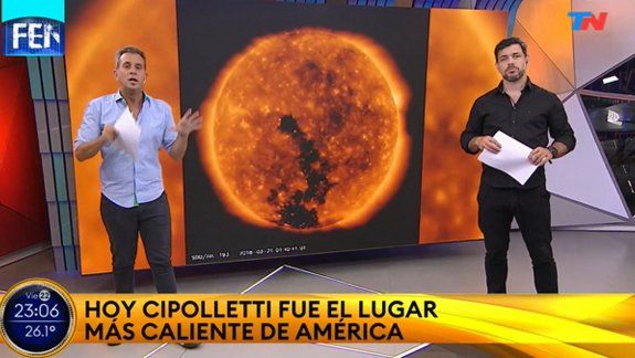 El récord de calor en Cipolletti fue noticia nacional
