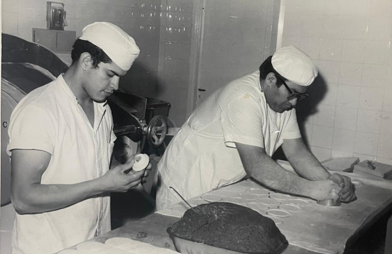 Jorge Lucero, el pionero, cuando trabajaba en Vía Fetuchini.
