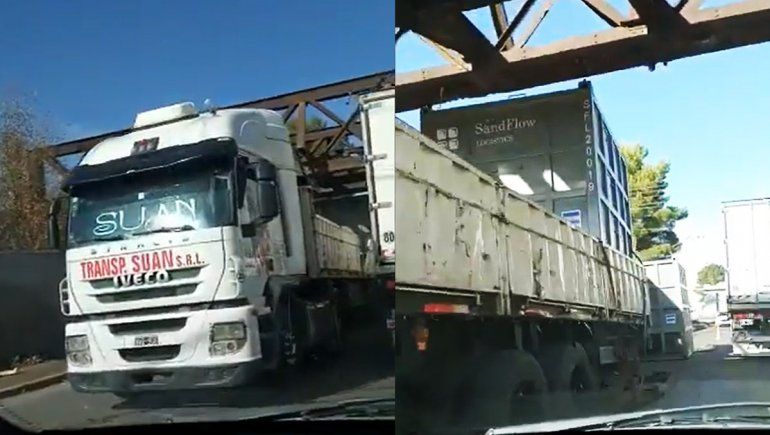 Video: camión petrolero se llevó puesto el puente ferroviario
