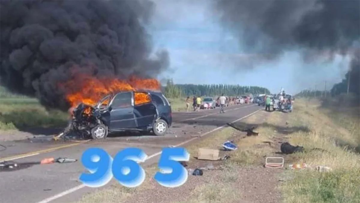 El accidente se produjo en la ruta a la costa rionegrina. Foto: gentileza.