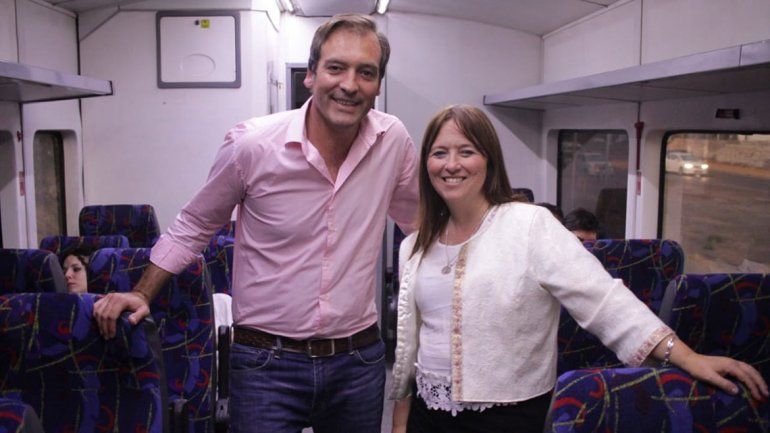 Soria y Odarda hicieron campaña en el Tren del Valle