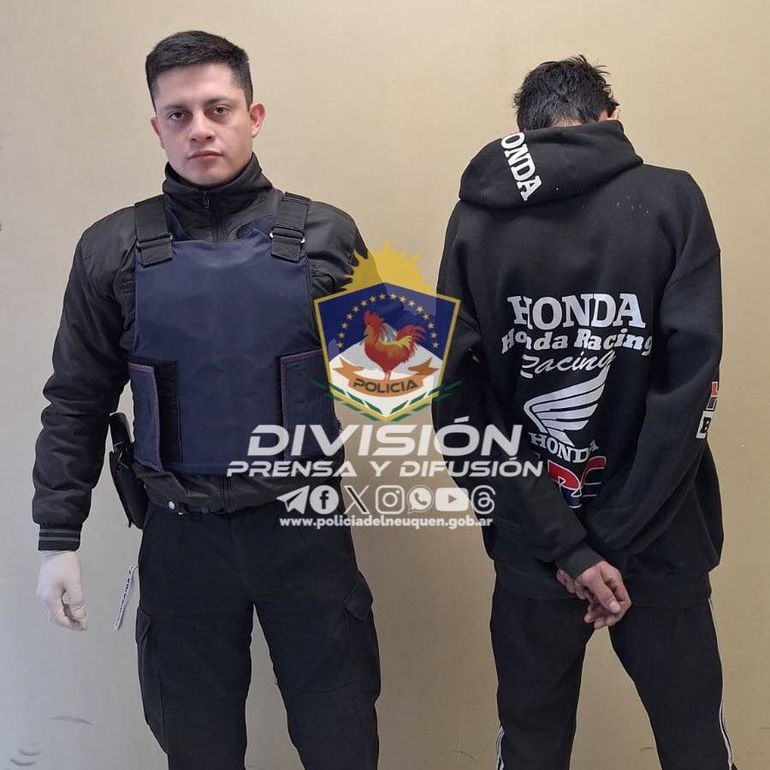 Los atraparon cuando corrían por las chacras con un TV de 50 pulgadas robado