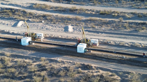 Avanza la construcción de la terminal petrolera en Punta Colorada. Foto: Prensa de gobierno
