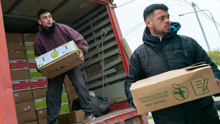 Río Negro ya distribuye módulos de frutas y verduras