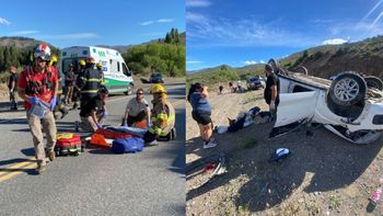 El autovuelco ocurrió este miércoles por la tarde.