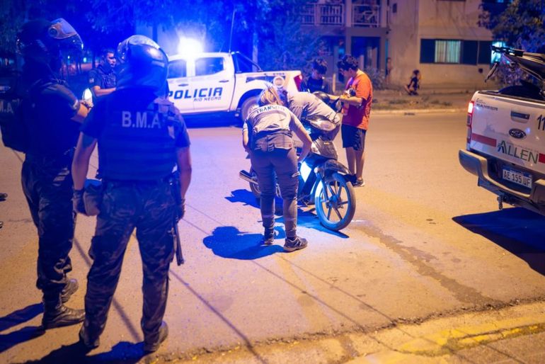 En Allen, la BMA también realizó operativos de prevención.