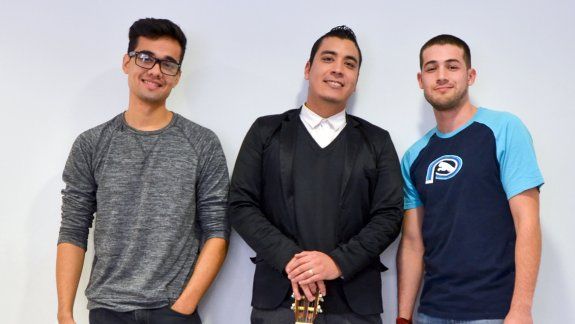 Esteban Rodríguez (22), Luis Mora ( 25) y Santiago Basso (22) son los integrantes del grupo Nivel Tres, uno de los de mayor proyección en la región.