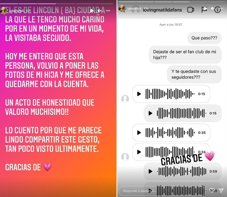 Luli Salazar denunció que fue estafada en Instagram