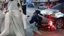 El joven permanece internado tras ser embestido por un auto.