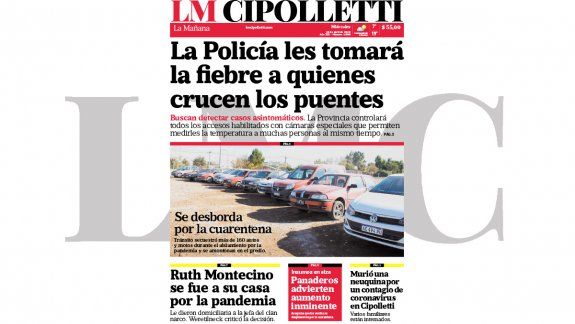 la edicion impresa de lm cipolletti de hoy