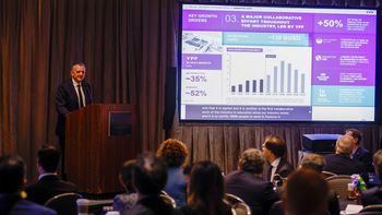 Horacio Marín, CEO de YPF, durante la CERAWeek en Houston, donde expuso los avances del proyecto Argentina LNG. | LMCipolletti.com Horacio Marín, CEO de YPF, durante la CERAWeek en Houston, donde expuso los avances del proyecto Argentina LNG.