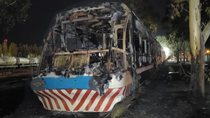 Una formación del Tren del Valle se incendió en el predio de Ferrosur Roca en Valentina Norte / Foto